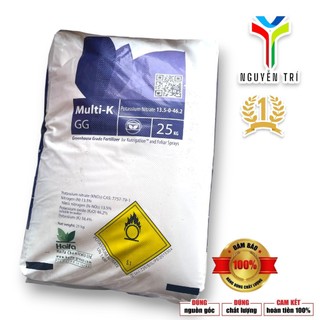 Phân bón Kali Nitrate Multi-K GG 13.5-0-46.2 - Haifa Israel - Tan hoàn toàn, nặng ký, bao 25kg