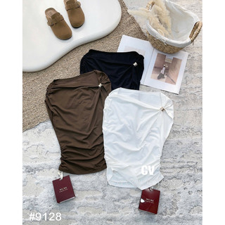 QCL1 9128 Áo lệch vai phối khoen nhún eo mới về siêu hot siêu xinh chuẩn WGWE xịn sò