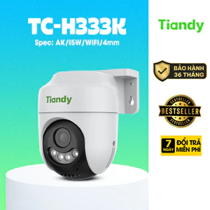 Camera IP WIFI Tiandy trong nhà / ngoài trời TC-H333K 3MP | Xoay 360 độ | Đàm thoại | Chính hãng bảo hành 3 năm