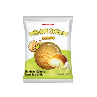 [Hoả tốc HCM] Bánh Mì Soboro Nhân Kem Tươi Vị Dưa Lưới - Melon Soboro Cobi Bread