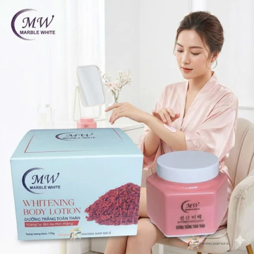 Kem Dưỡng Trắng Da Toàn Thân MW Marble White Men Gạo Đỏ 250g