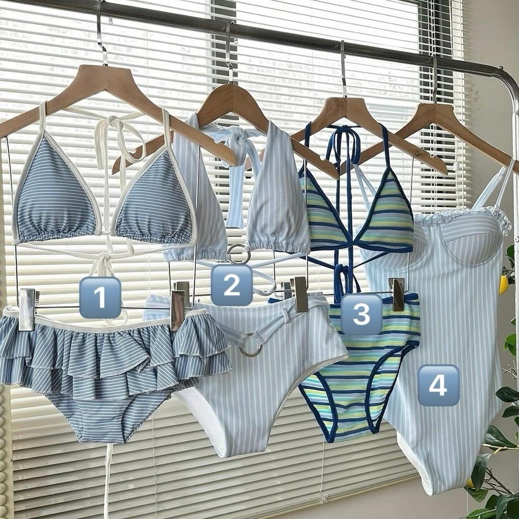 [OOrder 7-15n] Set BiKiNi 2 Mảnh 4 Mẫu Tone Xanh Biếc Kèm Nhiều Kiểu Khác Nhau ❤️