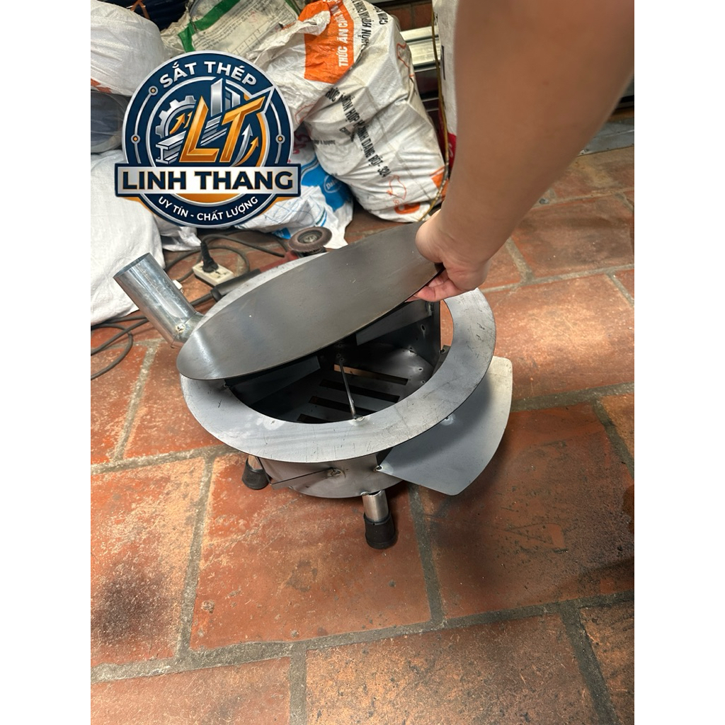 Bếp củi đa năng 35cm- 40cm -50cm - bếp đun củi thông minh không khói không đen nồi tiết kiệm củi có ống khói+ khay đỡ