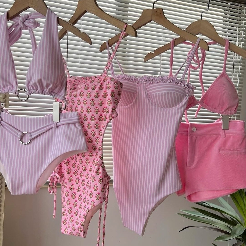 [OOrder 7-15n] BiKiNi Liền Thân Và Set BiKiNi Kèm Quần Tone Hồng Cá Tính❤️