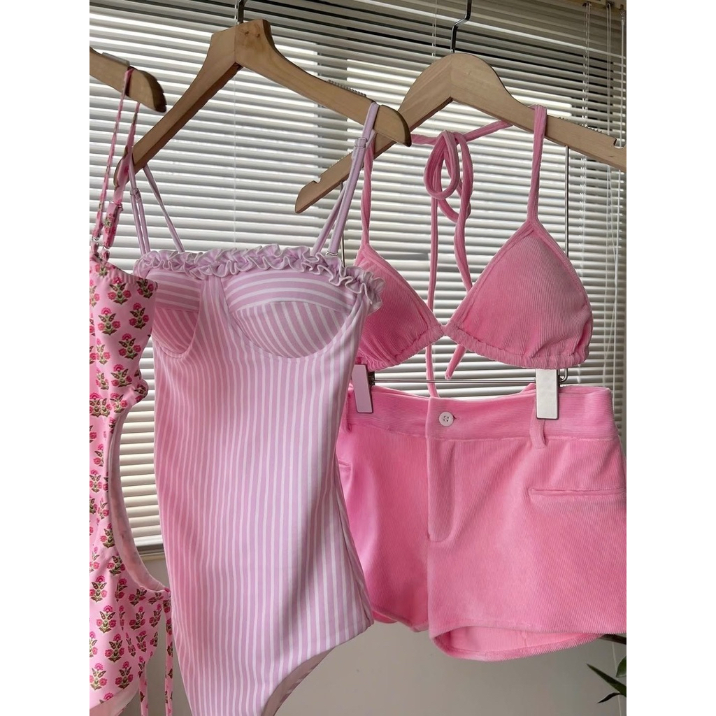 [OOrder 7-15n] BiKiNi Liền Thân Và Set BiKiNi Kèm Quần Tone Hồng Cá Tính❤️