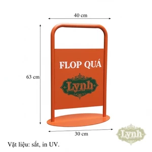 Standee Sắt ngoài trời phù hợp quán cà phê takeaway,trà sữa di động xe đẩy | LynhDecor free thiết kế