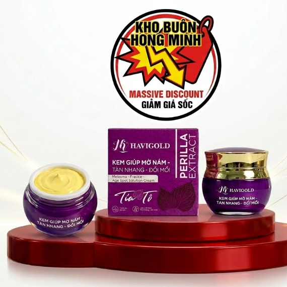 Kem Nám Tàn NhangHavigold Tía Tô [Tím-Trắng] - Giảm Sạm Nám, Dưỡng Trắng, Phục Hồi Da