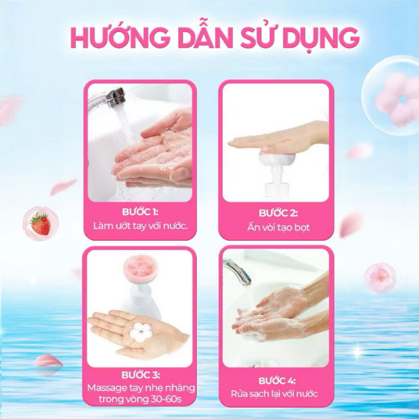 Combo bọt rửa tay CleanZ bông hoa làm sạch, diệt khuẩn 99%, an toàn cho da tay 350ml - 2S CHÍNH HÃNG