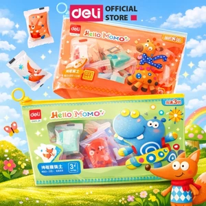 Đất Sét Nặn Tự Khô Deli DIY – Bộ Đất Sét Mỹ Thuật 12/24/36 Màu Kèm Dụng Cụ Cắt An Toàn Không Mùi