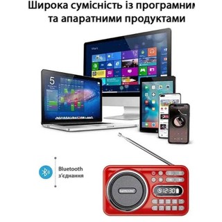 Loa FM có bluetooth kiêm máy thu âm BANNIXING D-66 khe thẻ nhớ/ USB / Tai nghe - dùng pin sạc 18650