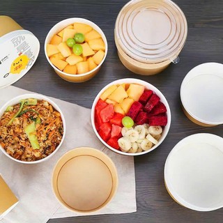 Tô Giấy Cao Cấp 750ml Kèm Nắp | Tô Giấy Kraft Đựng Thực Phẩm, Bún, Phở, Salad Siêu Cứng Cáp
