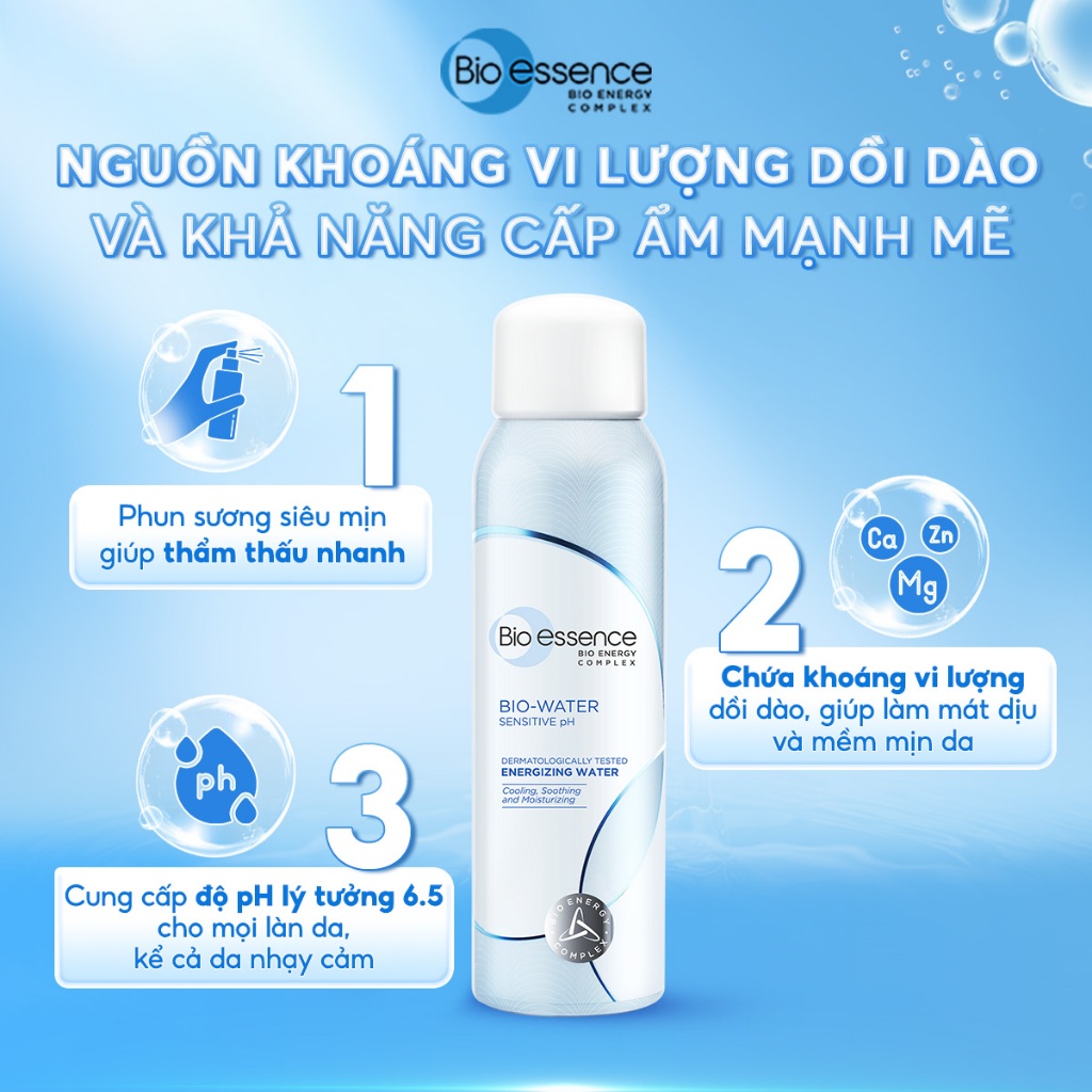 [COMBO HÈ VỀ] [TẶNG túi sữa tắm 200G] COMBO xịt khoáng dưỡng ẩm 100ml + Kem chống nắng 40ml Bio-Essence