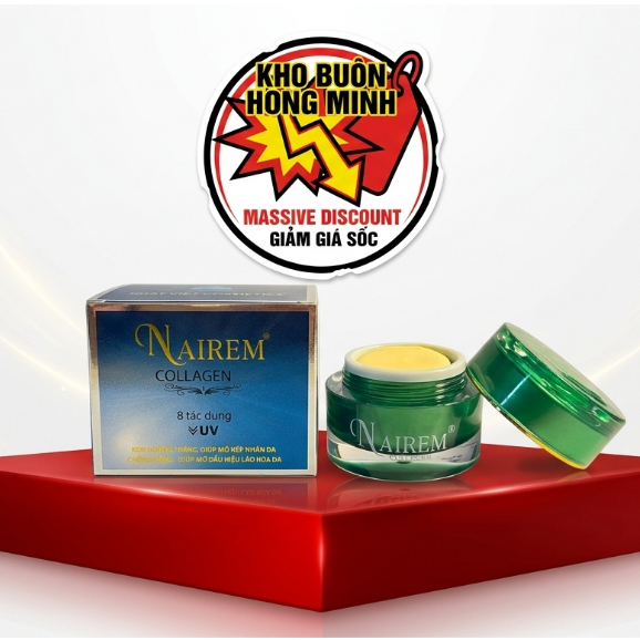 Kem Nairem Thấm Sâu Tan Nhanh - Dưỡng Sáng Mịn, Bảo Vệ Da Trước Ánh Nắng (8 Tác Dụng Xanh)