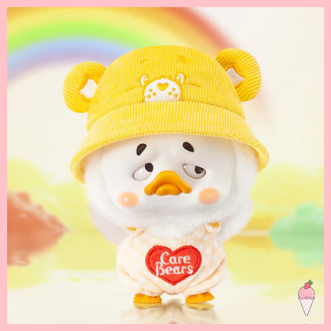 [Hỏa tốc HCM] Hộp mù móc khóa gấu bông Care Bears x Upset Duck Be Rainbow Duck V5 chính hãng