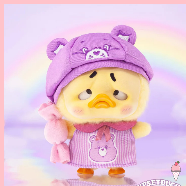 [Hỏa tốc HCM] Hộp mù móc khóa gấu bông Care Bears x Upset Duck Be Rainbow Duck V5 chính hãng