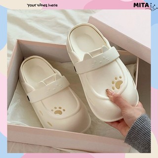Dép sục nữ họa tiết mèo đáng yêu đế cao 5cm Xixitiao Hàn quốc dễ thương CS-275 Mita