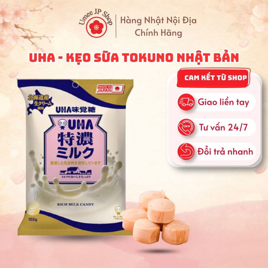 Kẹo sữa UHA TOKUNO 67g - Hàng Nhật Nhập khẩu chính hãng