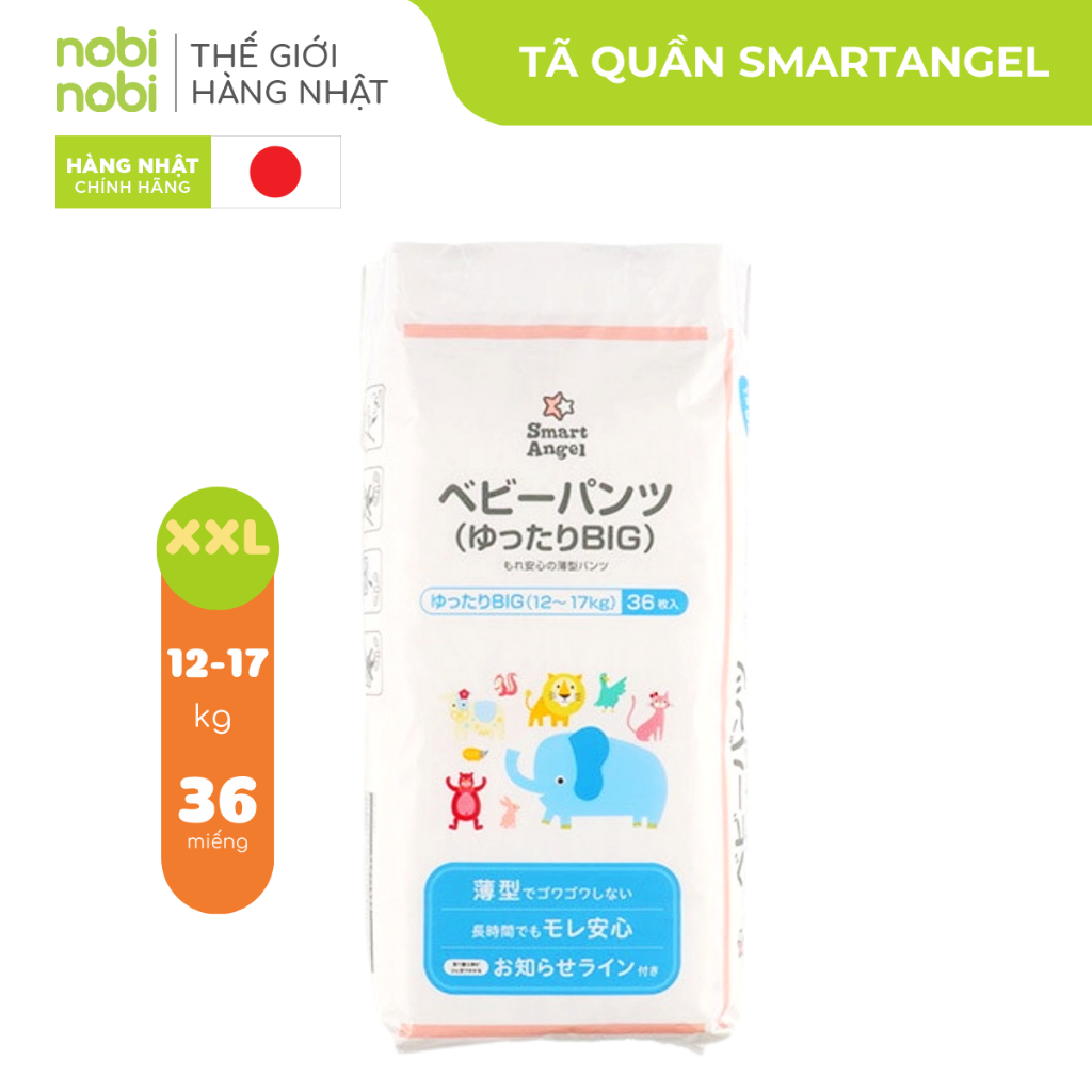 [MUA 1 TẶNG 1] Tã quần Smart Angel size XXL36_TĂNG SIZE