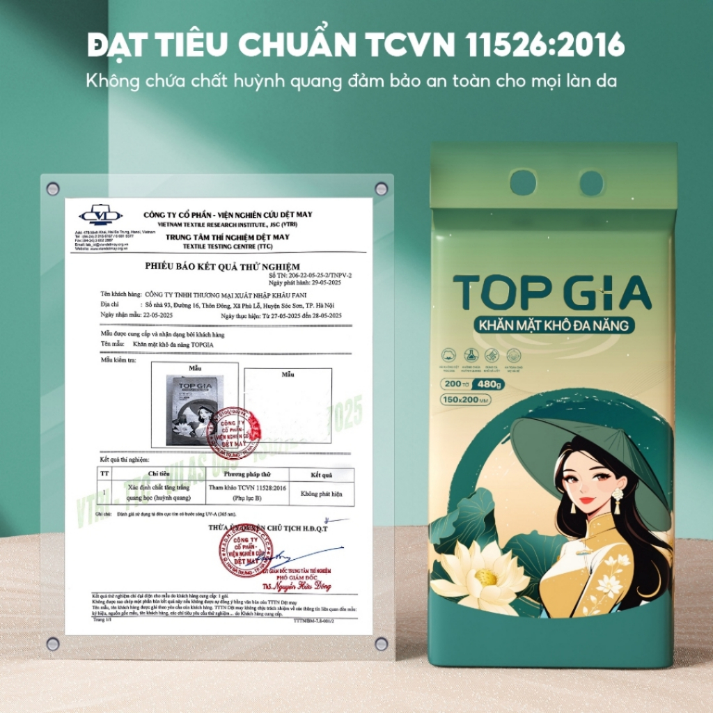 Khăn Mặt Khô Đa Năng Treo Tường TopGia Sắc Việt Thùng 2 Bịch (200 Tờ) – Khăn Rút Dùng 1 Lần, Mềm Mịn, An Toàn Cho Da, Ti