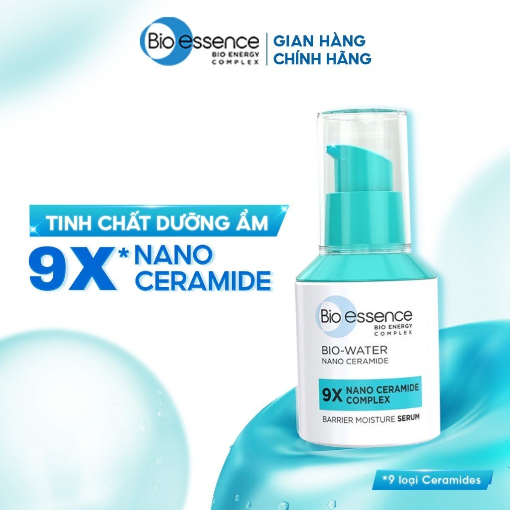 Tinh chất dưỡng ẩm 9X Nano Ceramide Complex Bio-essence 20ml giúp cấp ẩm, tăng cường bảo vệ hàng rào da