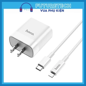 Bộ sạc nhanh chính hãng Hoco C80 Hỗ trợ sạc nhanh PD 20W (QC3.0) 2 Cổng USB Và Type C