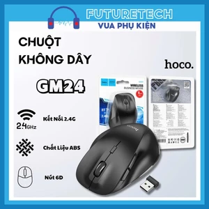 Chuột Không Dây HOCO GM24 - 5 Cấp Độ 1600 DPI - 6 Nút 2.4G Cho Laptop, Máy Tính, PC