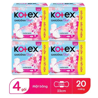 [COMBO 4 GÓI] Băng Vệ Sinh Kotex Gardenia Deo+ SMC 23cm 20 Miếng Hoa Anh Đào - Lucie's Mom