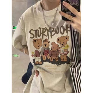 Áo thun phông nữ nam KONOVA form rộng chất liệu cotton in hình STORY