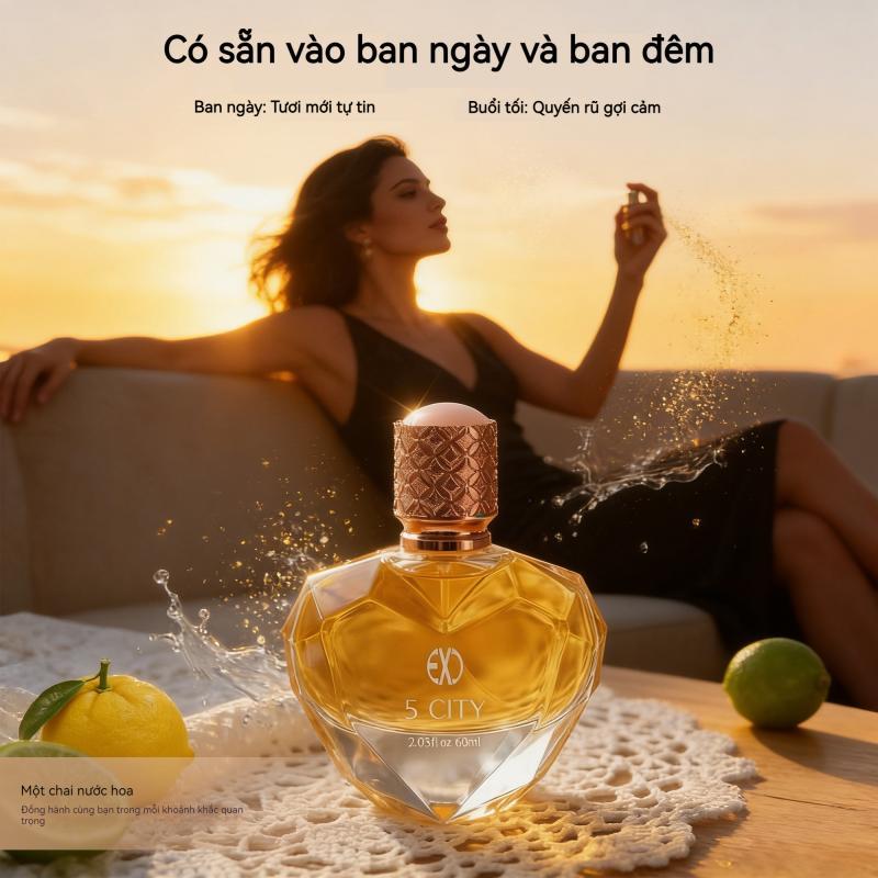Nước Hoa Nữ 5 City Hương Hoa Quý Phái, Lưu Hương Lâu, Dành Cho Nữ Công Sở Thanh Lịch, Cao Cấp Hot Trend