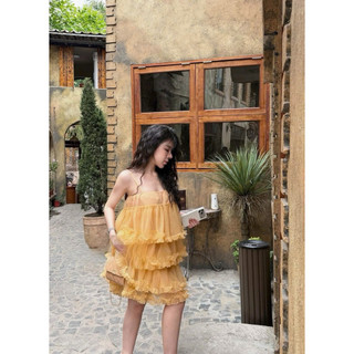 •𝙆𝙞𝙣𝙜𝙨𝙝𝙤𝙥𝙗𝙚𝙖𝙪𝙩𝙮•Váy Voan Tầng Hai Dây Chun Ngực QC
