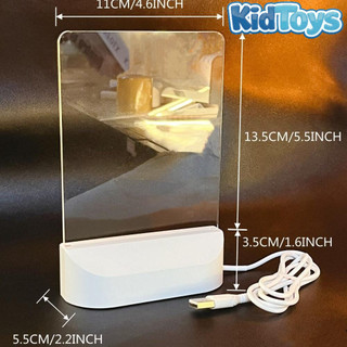 Bảng vẽ phát sáng LED KidToys tặng kèm giá đỡ size lớn – bảng viết có đèn xóa được cho bé