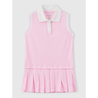 Đầm bé gái YODY váy xếp ly dáng suông, cổ polo, vải cotton thoáng mát GCDR26S002