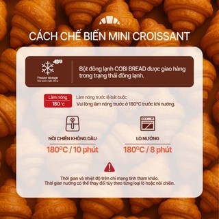 [HỎA TỐC HCM] Bánh Mini Croissant Đông Lạnh 7g Cobi Bread - Túi 50c/100c