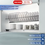 Giá Bát Đĩa Cố Định, Kệ Chén Cố Định Dạng Chữ V INOX CAO CẤP - Bảo Hành Chính Hãng, Có Thợ Lắp — ảnh 1