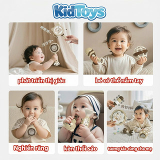 Đồ chơi lục lạc xúc xắc gặm nướu 10 món KidToys – đồ chơi giác quan cho bé sơ sinh