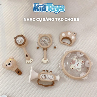 Đồ chơi lục lạc xúc xắc gặm nướu 10 món KidToys – đồ chơi giác quan cho bé sơ sinh
