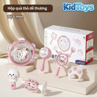 Đồ chơi lục lạc xúc xắc gặm nướu 10 món KidToys – đồ chơi giác quan cho bé sơ sinh