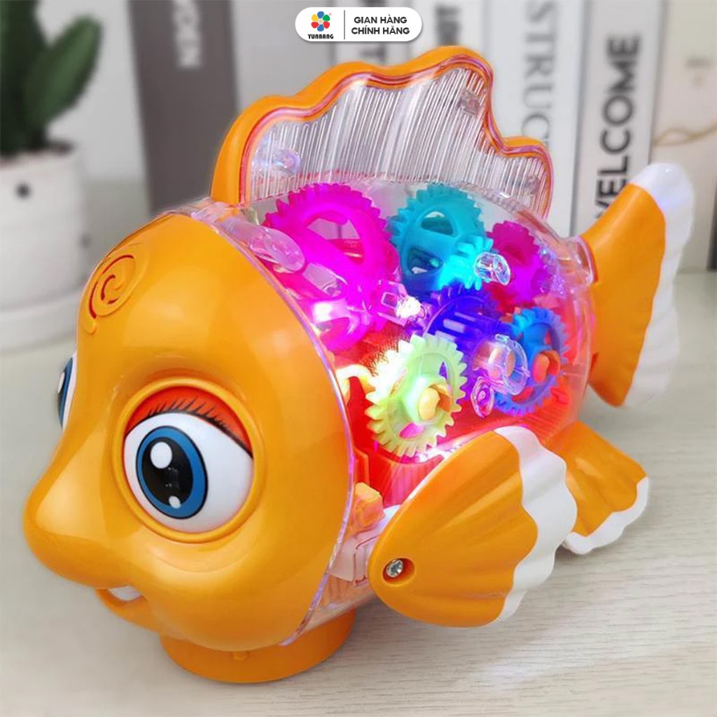 Đồ Chơi Cá Chép Vàng Trong Suốt Chạy Pin Có Nhạc Và Đèn Vui Nhộn