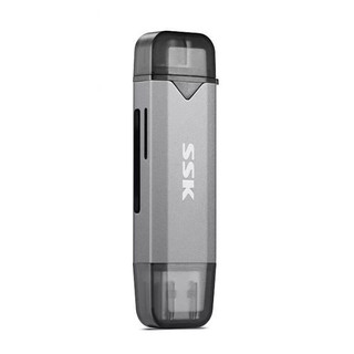 Đầu đọc thẻ nhớ đa năng SSK SCRM390 TypeC & USB 3.0 - đọc thẻ SD/TF Card (Xám) - Phụ Kiện Nhất Tín