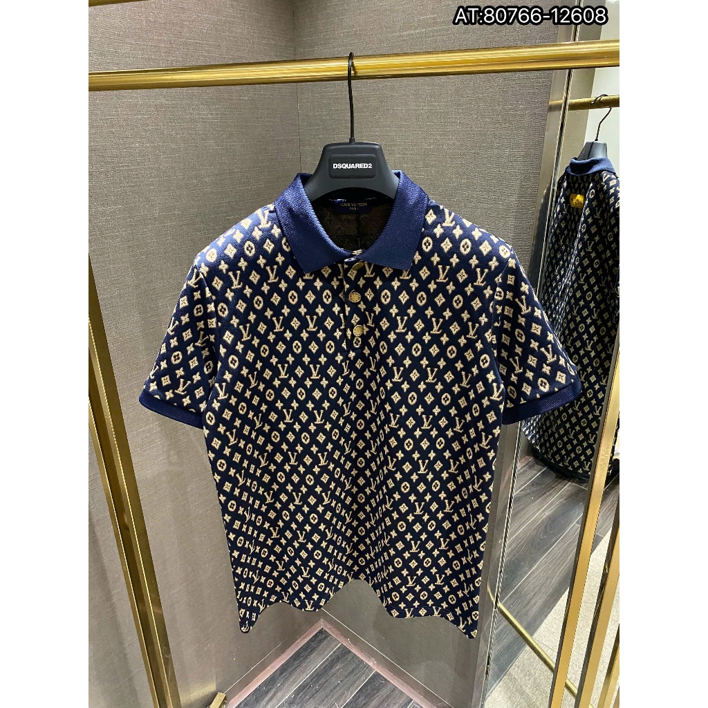 ÁO polo nam cổ tròn họa tiết tay ngắn phong cách trẻ trung chuẩn from