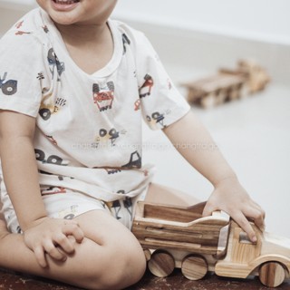 Xe Ben Gỗ Nâng Thùng, Thùng Ben Nâng Lên Xuống, Đồ Chơi Gỗ Giáo Dục - Chàng Trai Gỗ