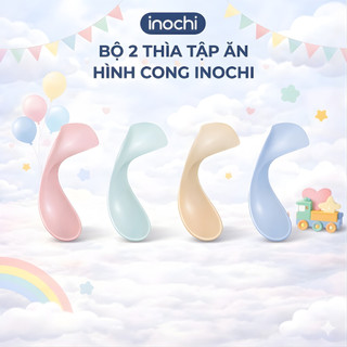 Bộ 02 thìa tập ăn hình cong Inochi - Amori