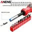 ANENG B21 Bút thử điện NCV 30-1000V cảm ứng không tiếp xúc 11 đầu vít thay thế pin sạc, màn hình số