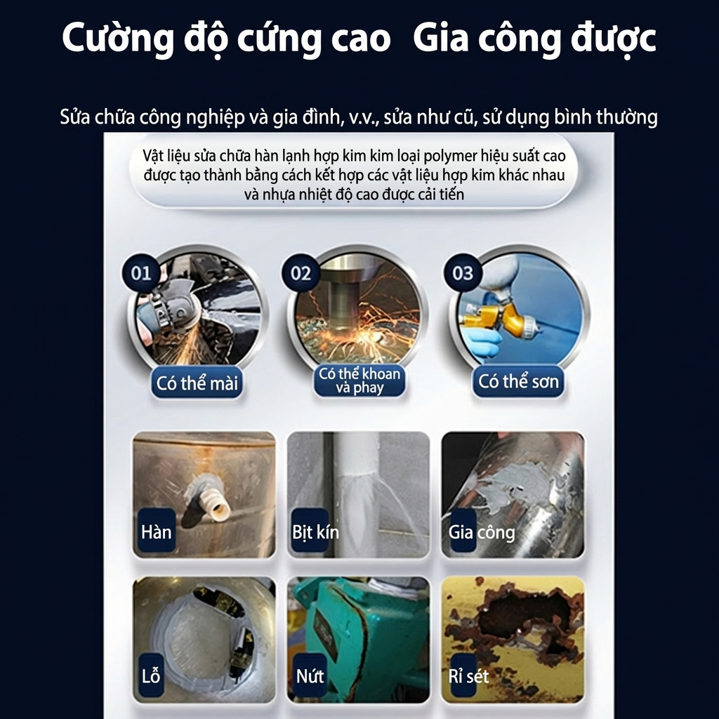 💪Keo Dán Thép A/B 1:1 – Sửa Kim Loại Hiệu Quả, Dán Gang, Nhôm, Inox