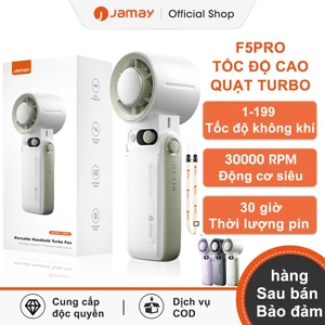 Jamay F5pro Quạt mini có thể sạc gió mạnh 199 tốc độ turbo phản lực hệ thống làm mát gập 135°