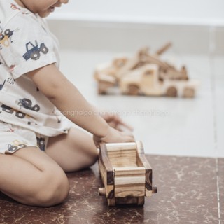 Xe Ben Gỗ Nâng Thùng, Thùng Ben Nâng Lên Xuống, Đồ Chơi Gỗ Giáo Dục - Chàng Trai Gỗ