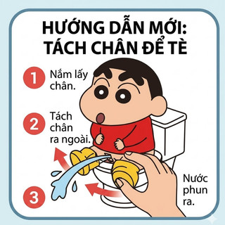 Đồ Chơi Troll Phun Nước Tạo Hình Shin Chan Ngồi Toilet Hài Hước, Đáng Yêu - Đồ Chơi Giải Trí Chọc Ghẹo Vui Nhộn Cho Bé