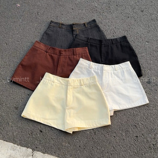 TINI BASIC | Quần short trơn basic cạp trễ dễ phối | Bymintt