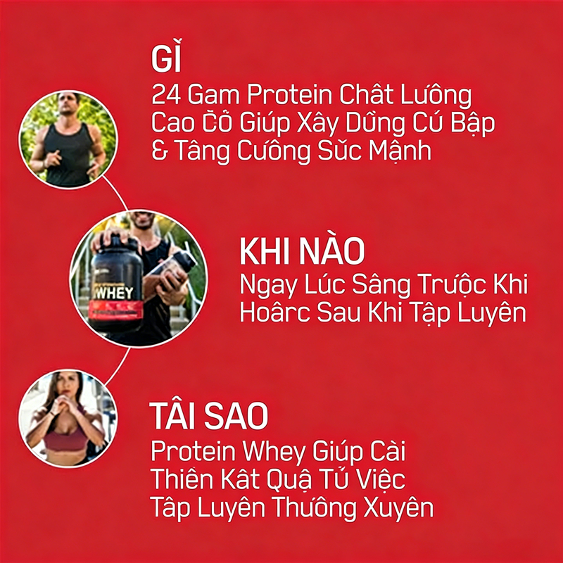 ON Gold Standard Whey 5lbs Sô cô la hỗ trợ tăng cơ phục hồi sau tập gym 2.27kg chính hãng