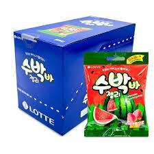 Kẹo jelly Lottevvị dưa hấu 56g - 롯데 젤리셔스 수박바 젤리 56g